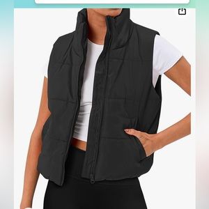 Black puffer vest! Womens M